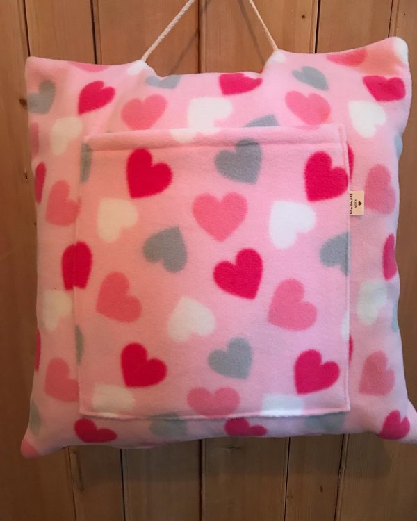 Pink Heart Reader cushion