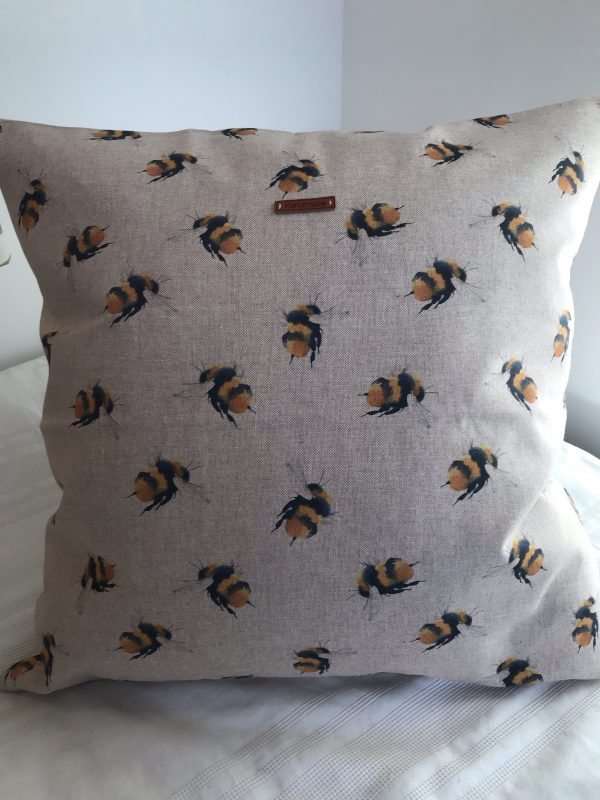 Bee multi print cushion