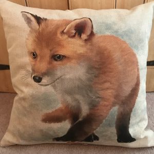 Fox cub cushion