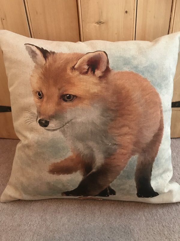Fox cub cushion