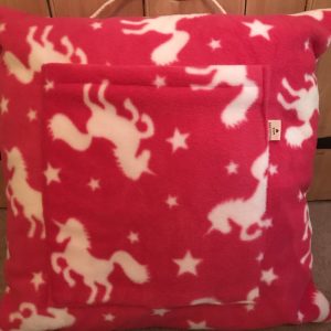 Pink unicorn reader cushion