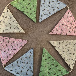 Bee multi mini print bunting