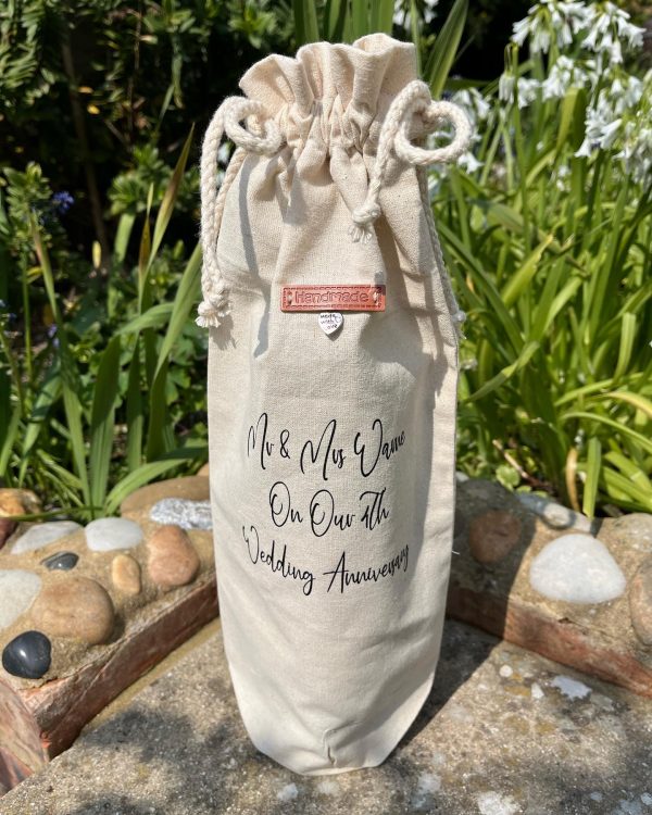 Plain Linen bottle bag