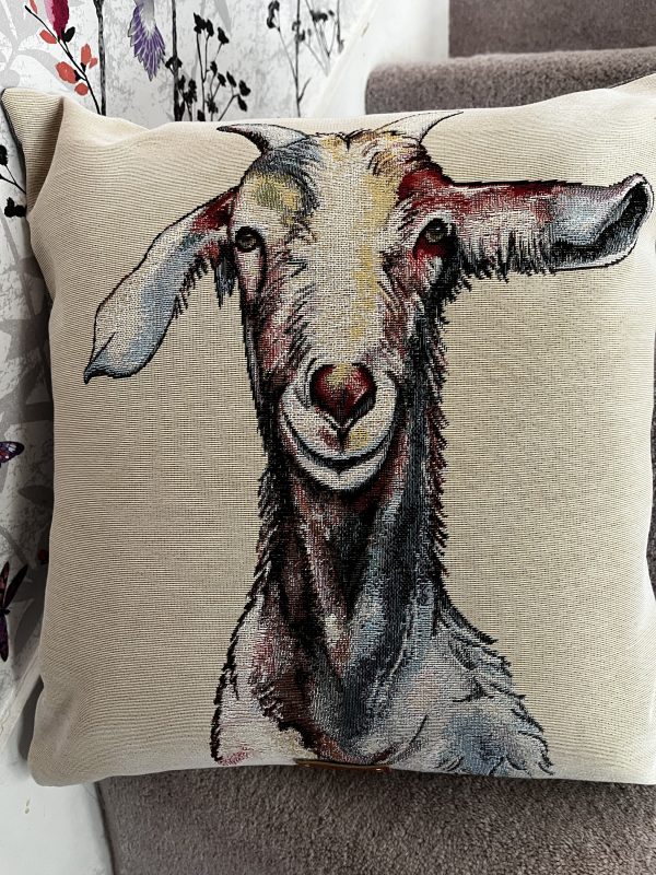 Goat Tapestry Cushion